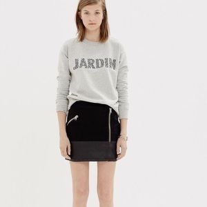 Madewell side-zip motorcycle skirt